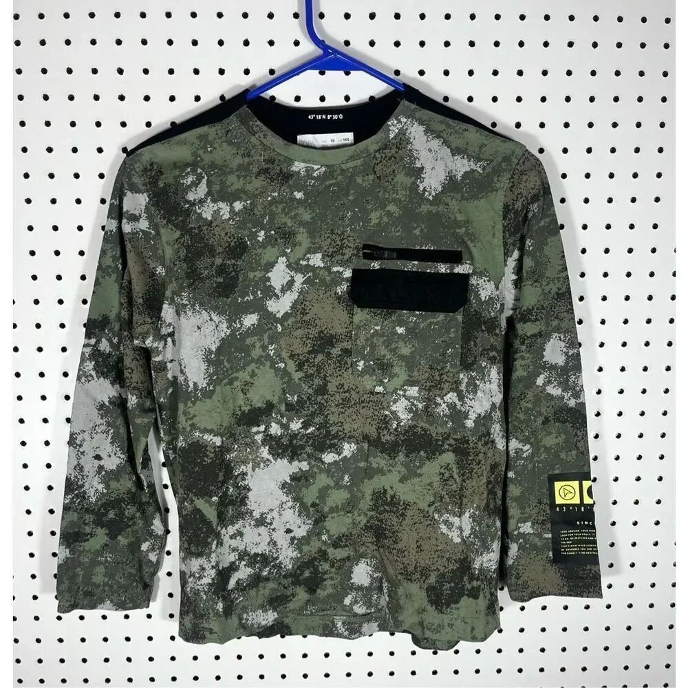 Boys Zara Camo print long sleeve shirt size 10